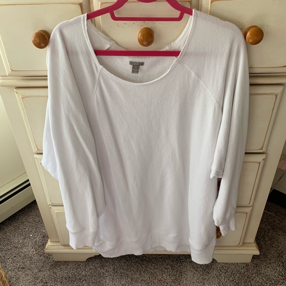 White Aerie over sized crew neck